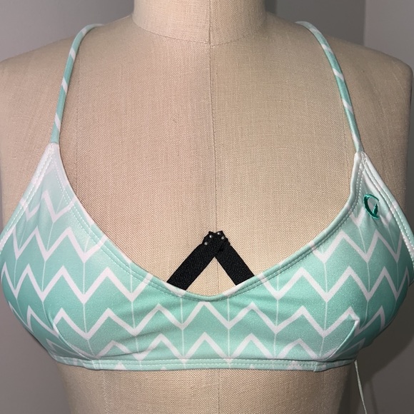 Kovey Swell Mint Ombre Bikini Top Size M - NWT! - Picture 2 of 12